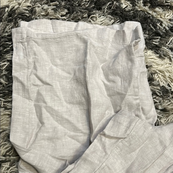 Nicole Miller Gray Wide Leg Linen Pants - Picture 3 of 6